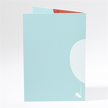 Menu mariage en montgolfière humour - Dos du menu