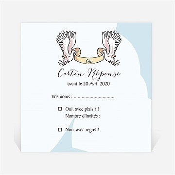 Carton réponse mariage en montgolfière humour