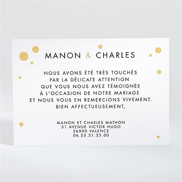 Remerciement mariage fêtons mes amis, fêtons! - Dos de la carte