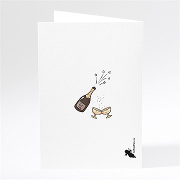 Menu mariage fêtons mes amis, fêtons! - Dos de la carte