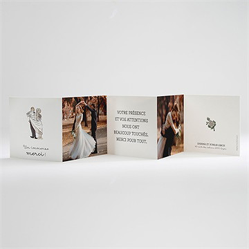 Remerciement mariage mariage original en humour - Intérieur du carton de remerciement