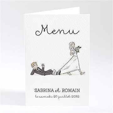 Menu mariage mariage original en humour