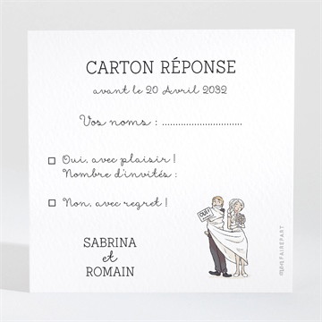 Carton réponse mariage mariage original magnet