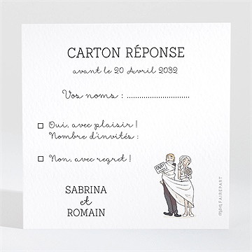 Carton réponse mariage mariage original en humour