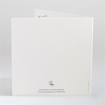 Faire-part mariage mariés illustrés - Dos du faire-part