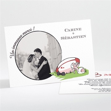 Remerciement mariage humour et rugby