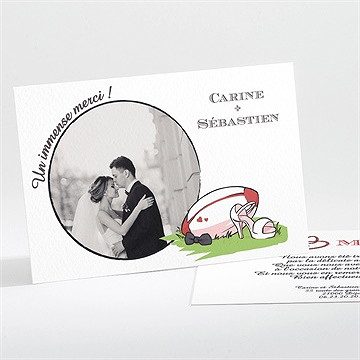 Remerciement mariage humour et rugby