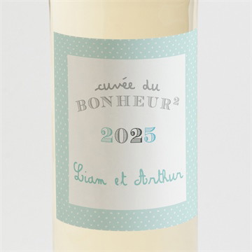 Etiquette de bouteille naissance douce poésie