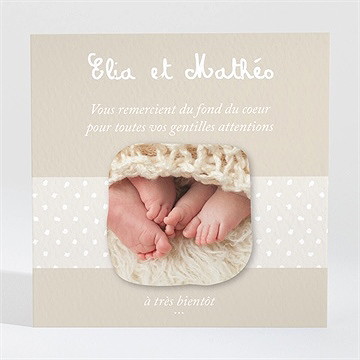 Remerciement naissance petits pieds et petites mains