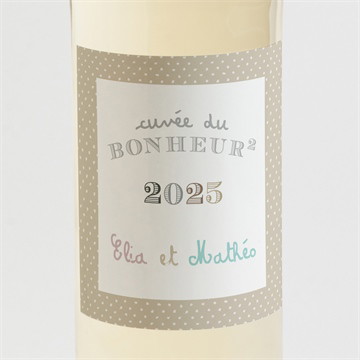 Etiquette de bouteille naissance petits pieds et petites mains