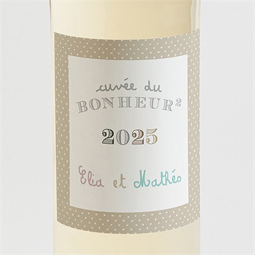 Etiquette de bouteille naissance petits pieds et petites mains