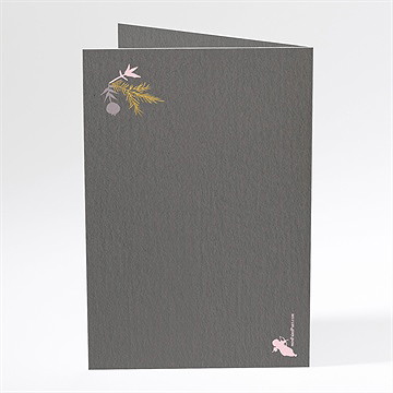 Menu baptême annonce surprise - Dos du menu