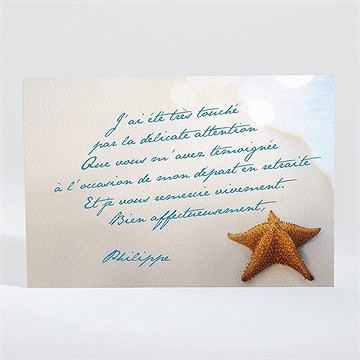 Remerciement départ à la retraite vacances méritées ! - Dos du faire-part