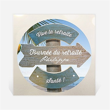 Etiquette de bouteille départ retraite vacances méritées ! - Etiquette