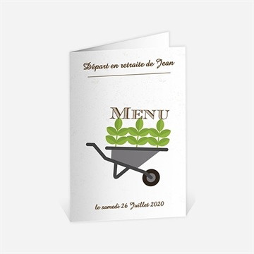 Menu départ à la retraite loisirs et jardinage