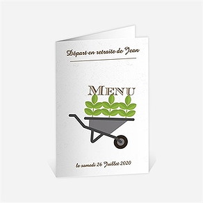 Menu départ à la retraite loisirs et jardinage