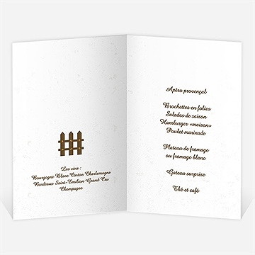 Menu départ à la retraite loisirs et jardinage - Menu ouvert