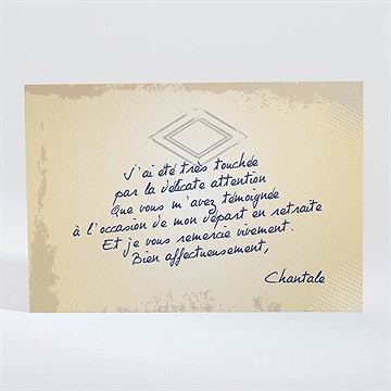 Remerciement départ à la retraite décollage imminent - Dos de la carte