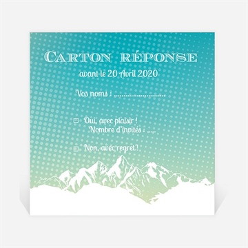 Carton réponse départ à la retraite profiter de la montagne