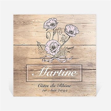 Etiquette de bouteille départ retraite gravure sur bois - Etiquette