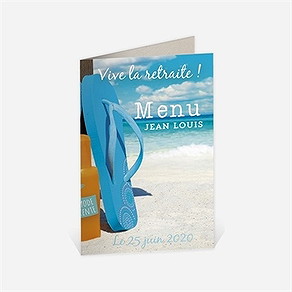 Menu départ à la retraite rêves de voyage