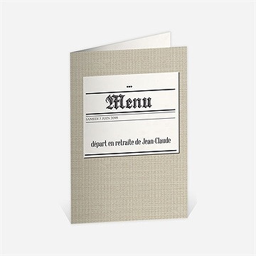 Menu départ à la retraite dans les kiosques