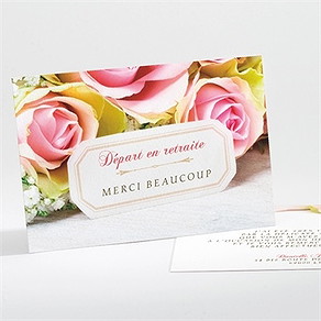 Remerciement départ à la retraite invitation florale