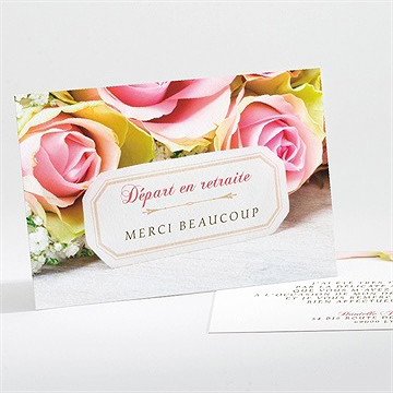 Remerciement départ à la retraite invitation florale