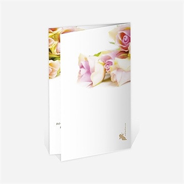 Menu départ à la retraite invitation florale - Dos du menu