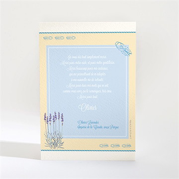 Remerciement départ à la retraite cigales et lavande - Dos de la carte