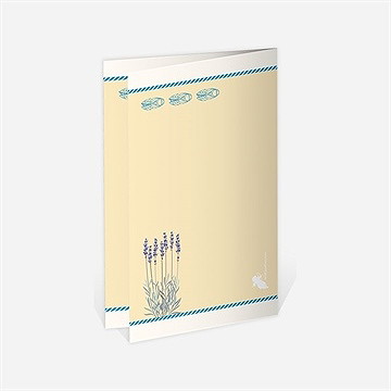 Menu départ à la retraite cigales et lavande - Dos du menu