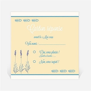 Carton réponse départ à la retraite cigales et lavande