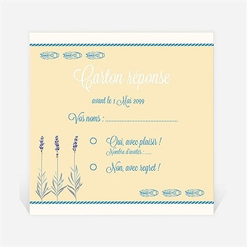 Carton réponse départ à la retraite cigales et lavande