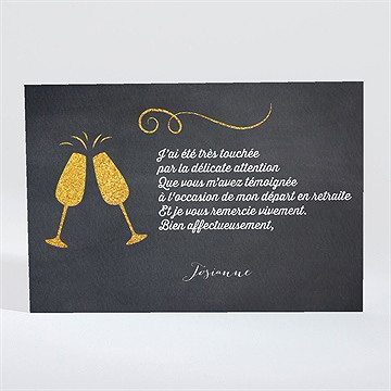 Remerciement départ à la retraite trinquons mes amis ! - Dos du faire-part