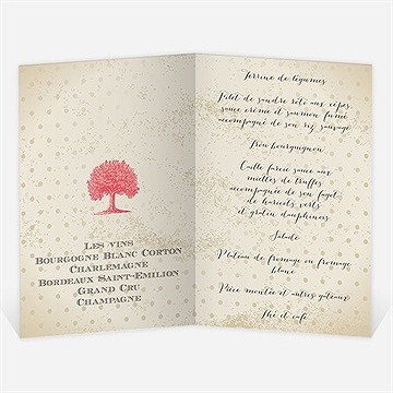 Menu départ à la retraite un beau chêne - Menu ouvert