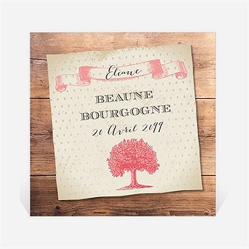 Etiquette de bouteille départ retraite un beau chêne - Etiquette seule