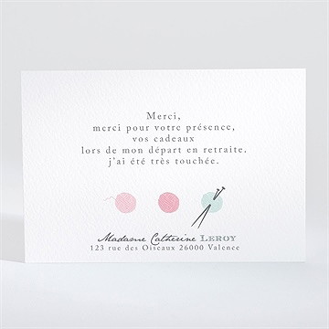 Remerciement départ à la retraite a vos pelotes! - Dos du faire-part