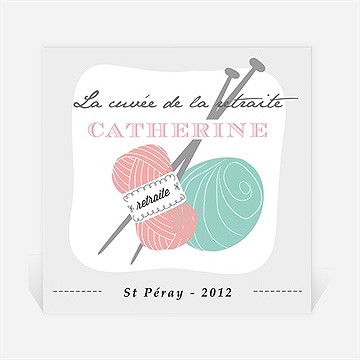 Etiquette de bouteille départ retraite a vos pelotes! - Etiquette seule