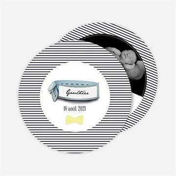 Faire-part naissance faire part rond avec bracelet
