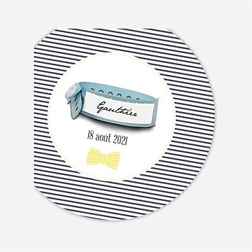 Faire-part naissance faire part rond avec bracelet - Vue détaillée