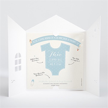 Faire-part naissance notre petit trésor - Intérieur du faire-part