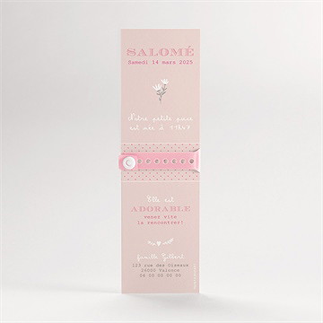 Faire-part naissance clin d'oeil - Dos du faire-part