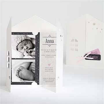 Faire-part naissance original photo tendance