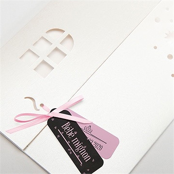 Faire-part naissance original photo tendance - Détail de la pochette