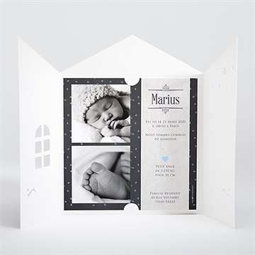 Faire-part naissance annonce en photo - Intérieur de la pochette