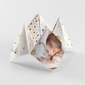 Faire-part naissance motifs géométriques