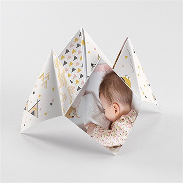 Faire-part naissance motifs géométriques