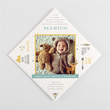 Faire-part naissance la tribu s’agrandit! - Côté droit