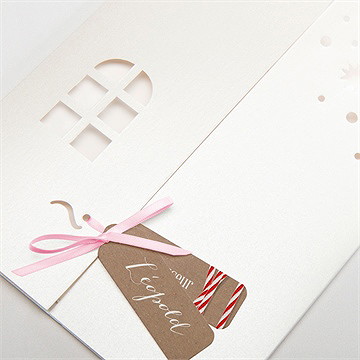 Faire-part naissance faire part petite maison - Détail de la pochette