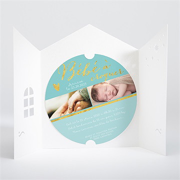 Faire-part naissance faire part naissance pochette - Intérieur de la pochette